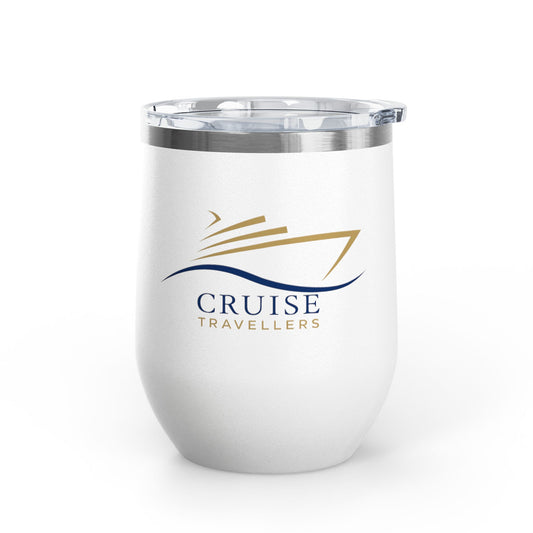 Cruise Travelers Wine Tumbler, 12oz - Perfect for Vacation, Travel Gifts, Party Decor, Nautical Themes, Boat Lovers