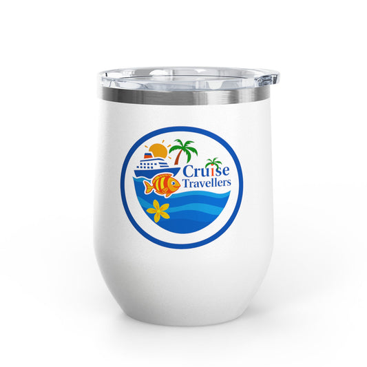 Cruise Travelers Wine Tumbler, 12oz - Perfect for Vacation, Gifts, Beach Parties, Travel Enthusiasts, Summer Gatherings