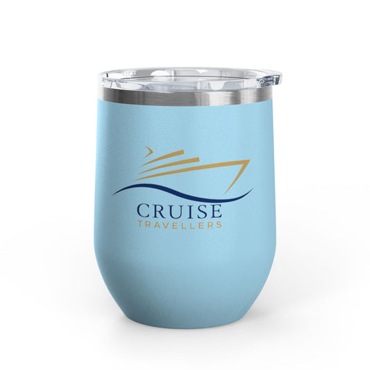 Cruise Travelers Wine Tumbler, 12oz - Perfect for Vacation, Travel Gifts, Party Decor, Nautical Themes, Boat Lovers