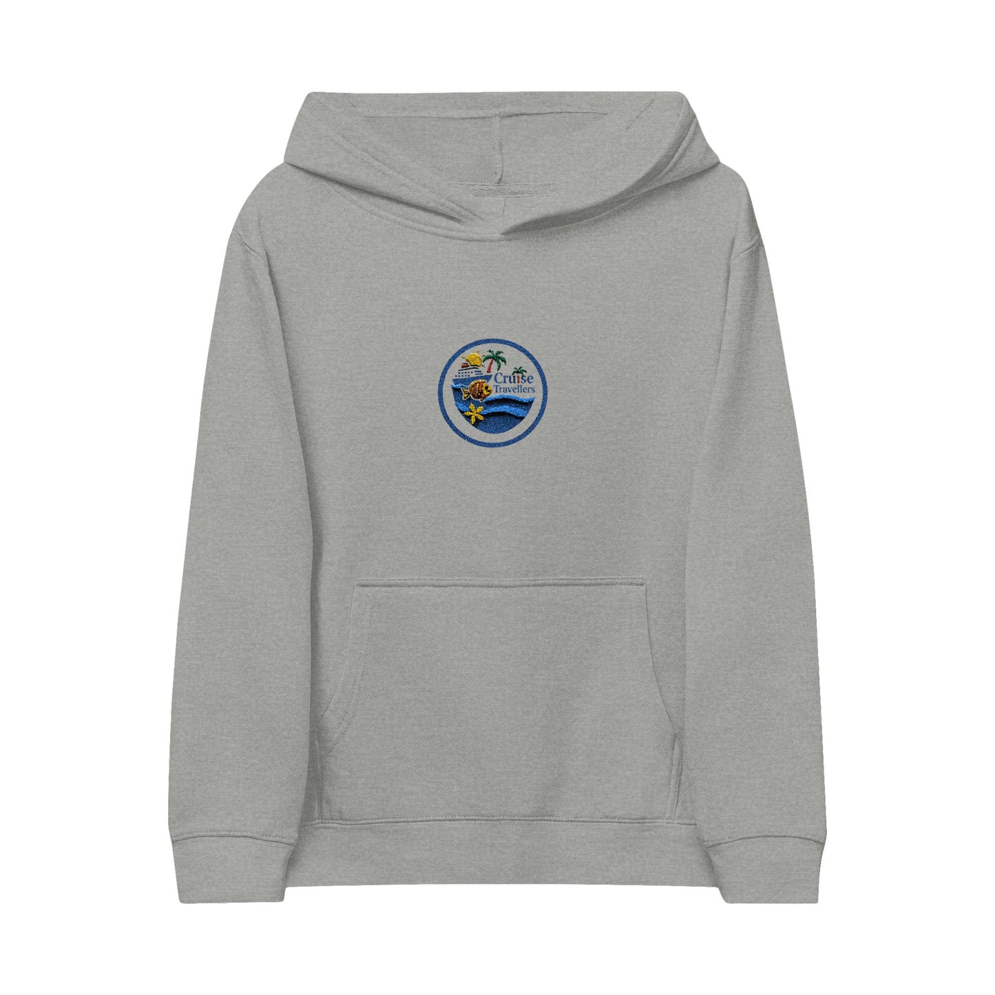 Cozy Kids Fleece Hoodie with Embroidered Design, Perfect Gift for Birthdays, Outdoor Fun, Holidays, Everyday Wear, Stylish and Comfortable