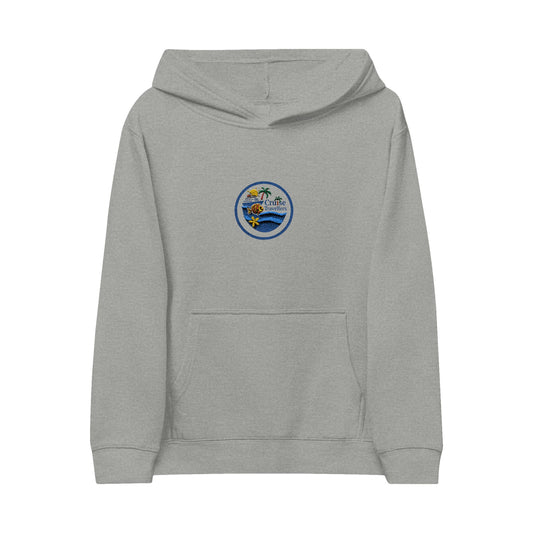 Cozy Kids Fleece Hoodie with Embroidered Design, Perfect Gift for Birthdays, Outdoor Fun, Holidays, Everyday Wear, Stylish and Comfortable