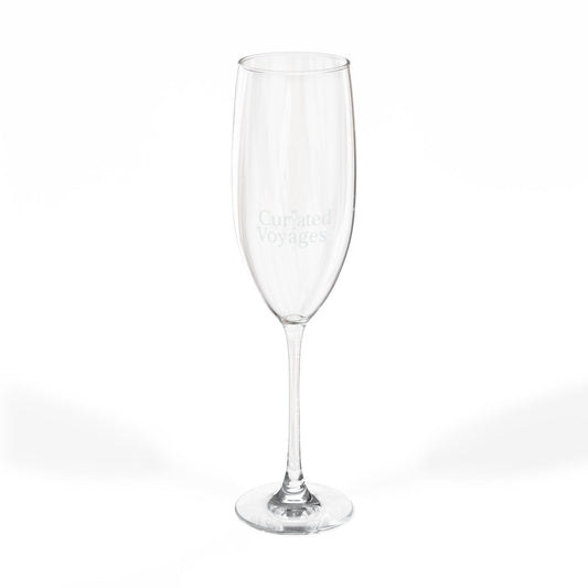 Elegant Engraved Champagne Glass- Curated Voyages